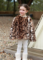 Leopard-Print Eco-Friendly Fur Coat 34