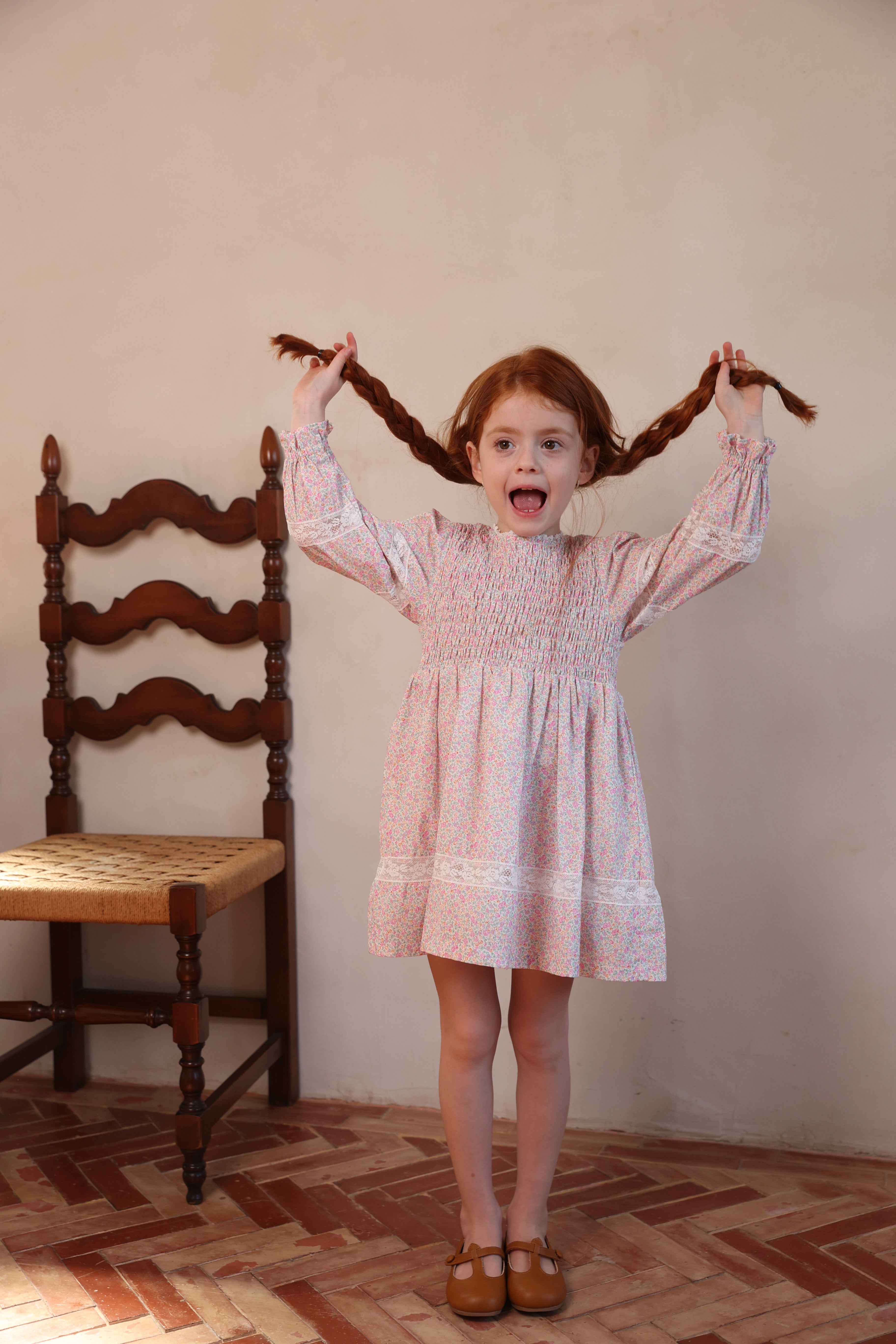 Pink Floral Print Dress 38