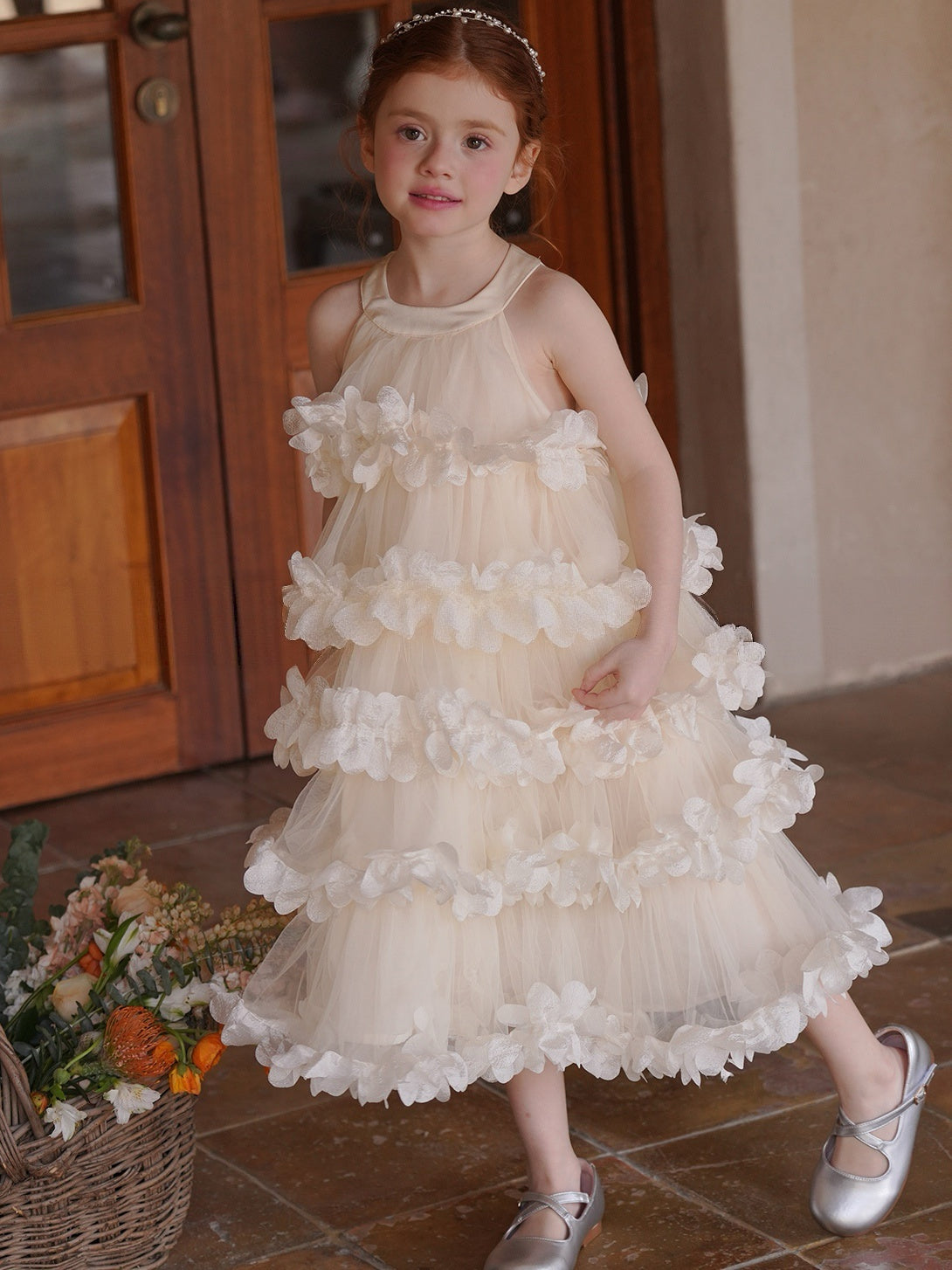 Flower Layer Cake Dress for Girls 50