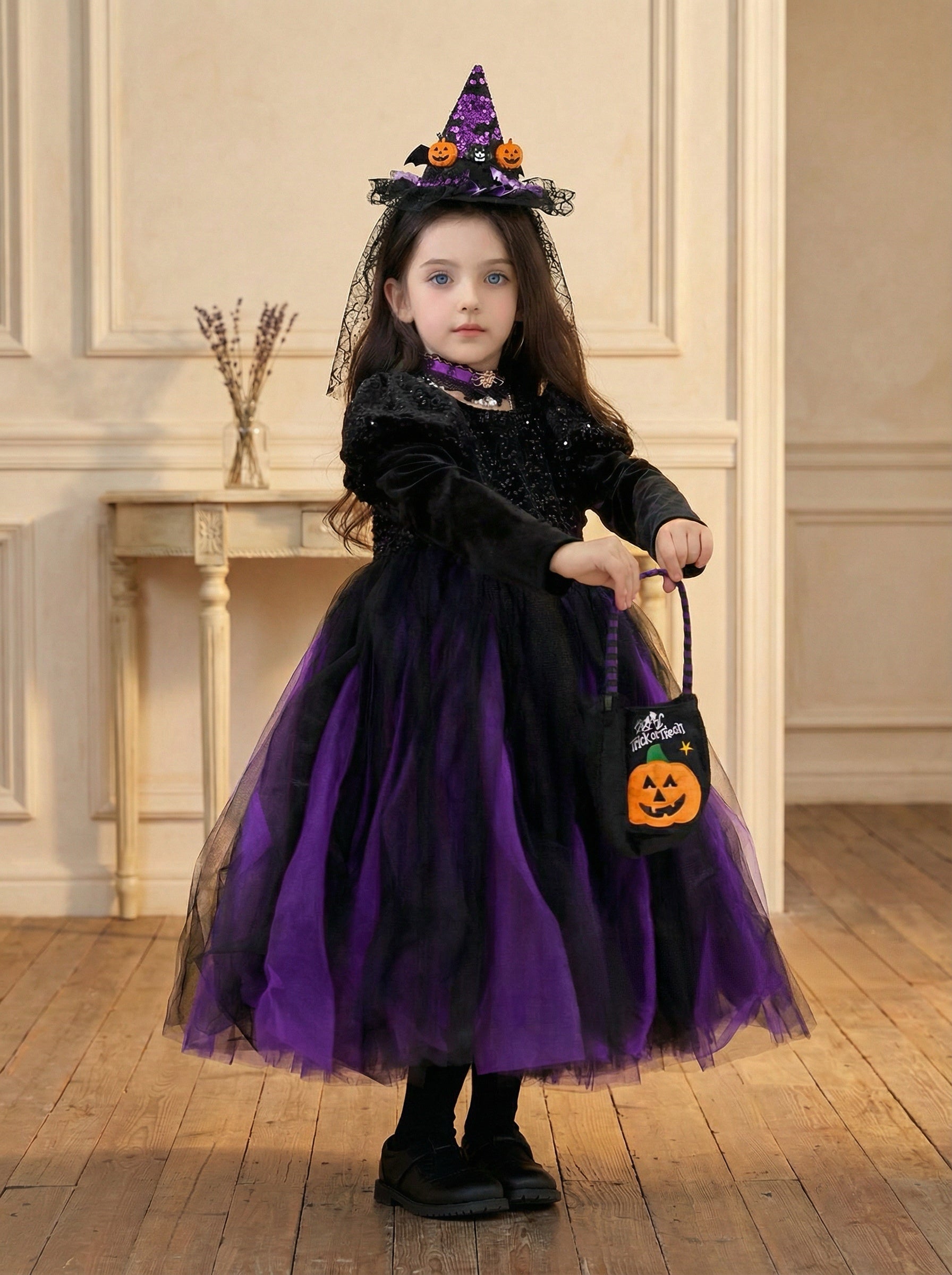 Gothic Purple tulle puff Dress 61