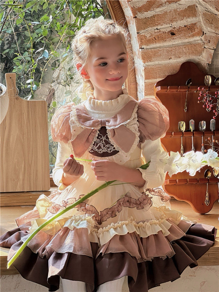 Brown Lolita Princess Dress for Girls 70