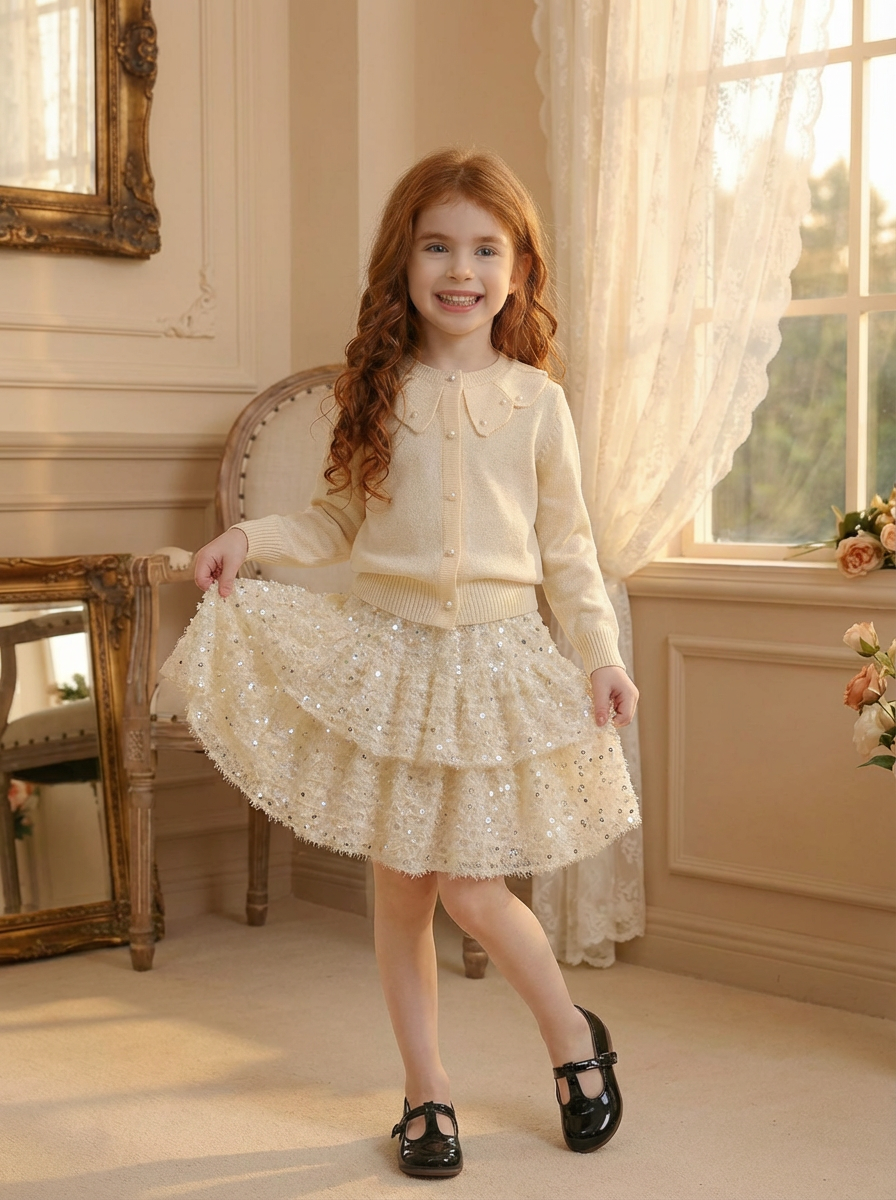 Cream-colored knit sweater 22